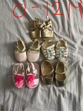 See Kai Run Gold and Pink Baby Shoe Set